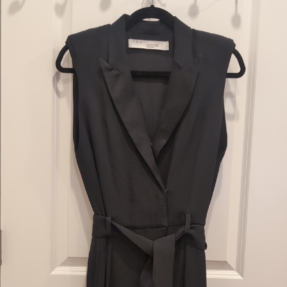 IRO Anis Black Sleeveless Jumpsuit with Waist Tie - Picture 8 of 8